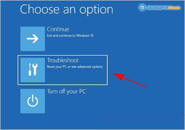 Kích chuột vào Troubleshoot